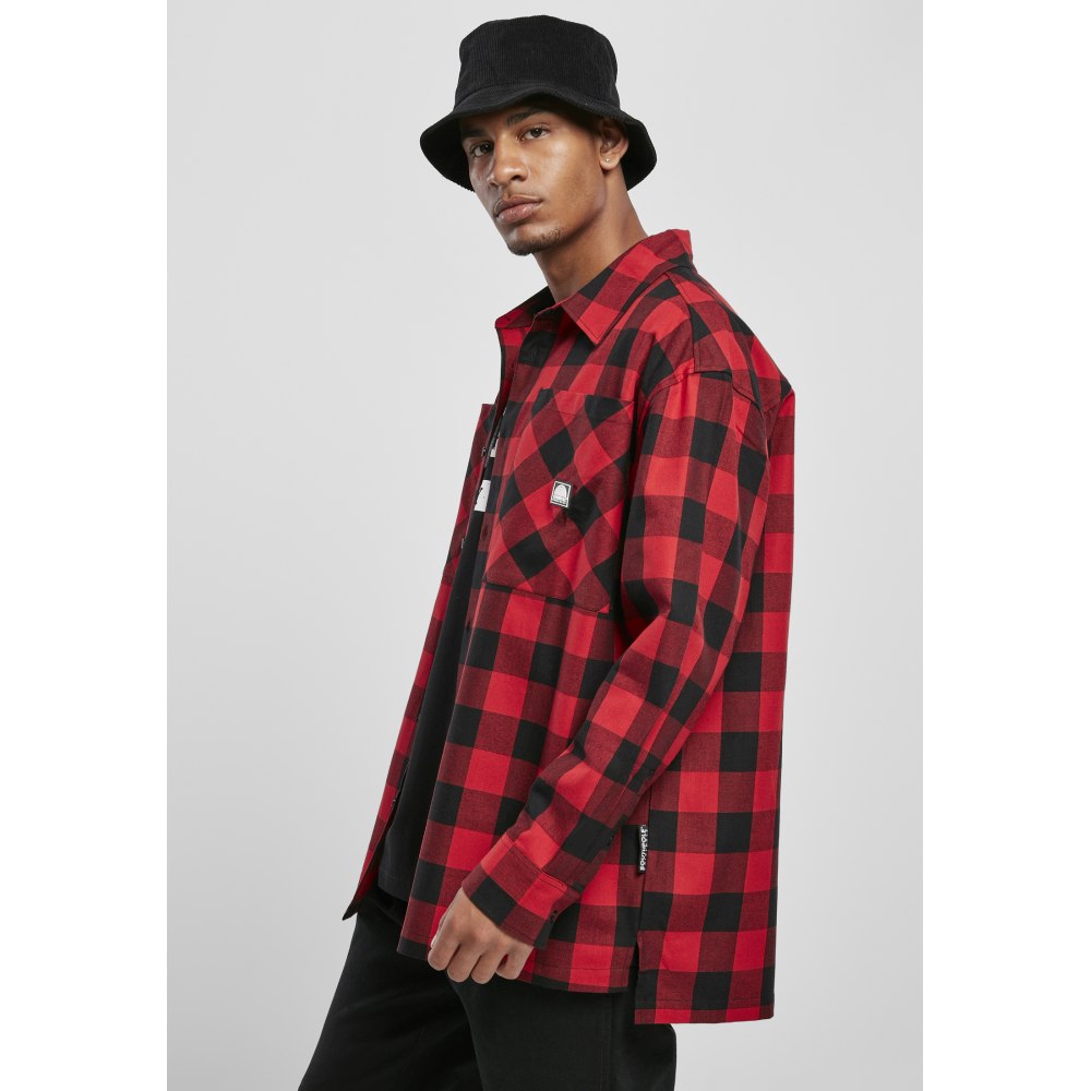 Southpole - Check Flannel Bluse - Rot/Schwarz